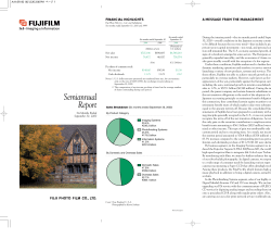 Semiannual Report - FUJIFILM Holdings