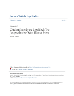 chicken soup for the legal soul: the jurisprudence of saint thomas more