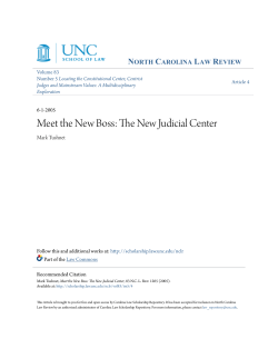 Meet the New Boss: The New Judicial Center