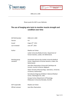 The use of hanging wire tests to monitor muscle strength
