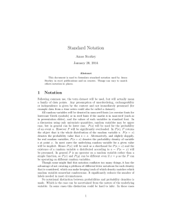 Standard Notation