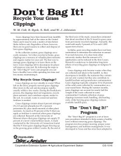 Don`t Bag It! Recycle Your Grass Clippings