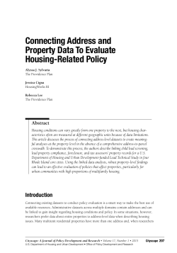 Connecting Address and Property Data To Evaluate