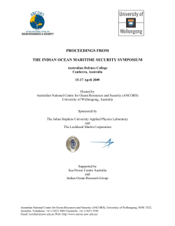 proceedings from the indian ocean maritime security symposium
