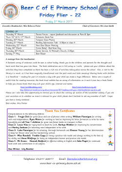 Friday Flier 3.3.17 - Beer C of E Primary School