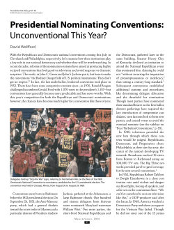 Presidential Nominating Conventions