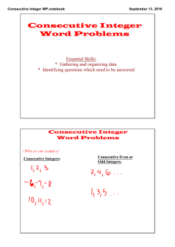 Consecutive Integer WP.notebook
