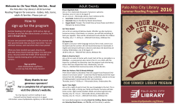 Summer Reading Program 2016