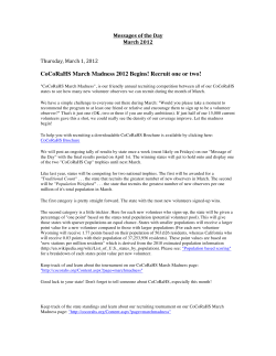 CoCoRaHS March Madness 2012 Begins! Recruit one or two!