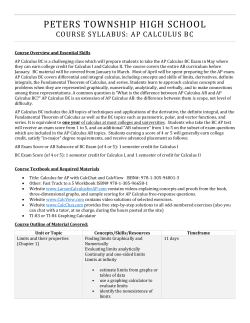 AP Calculus BC - Peters Township School District