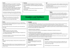 Invaders and Settlers! - St Helen`s Primary School Alveston