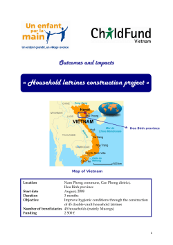 Outcomes and impacts - Un enfant par la main