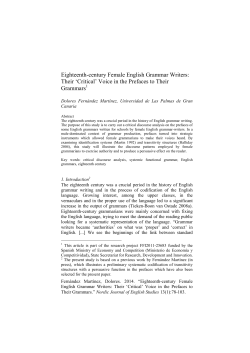 Eighteenth-century Female English Grammar Writers