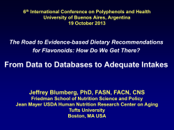 From Data to Databases to Adequate Intakes