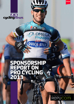 sponsorship report on pro CyCling 2013