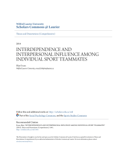 interdependence and interpersonal influence among individual