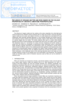 influence of organic matter and iron oxides on the colour properties