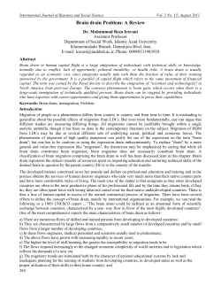 Brain drain Problem: A Review - International Journal of Business