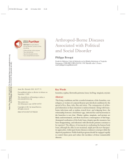Arthropod-Borne Diseases Associated with Political and Social