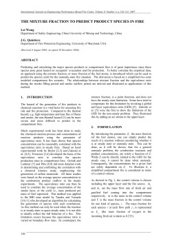 THE MIXTURE FRACTION TO PREDICT PRODUCT SPECIES IN FIRE