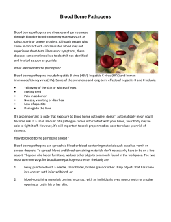 Blood Borne Pathogens - Retail Association Services Inc.