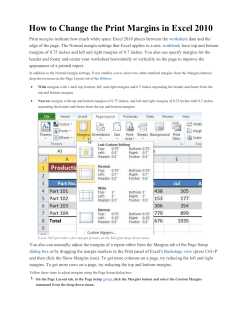 How to Change the Print Margins in Excel 2010