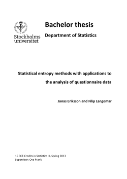 Bachelor thesis
