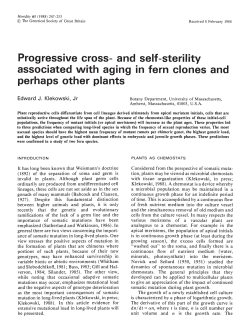 Progressive cross- and self-sterility associated with aging in