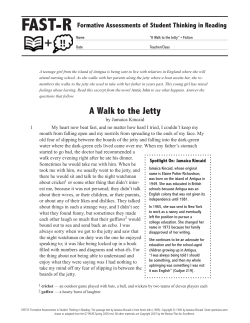 A Walk to the Jetty - Ms. Knudsen`s English classes
