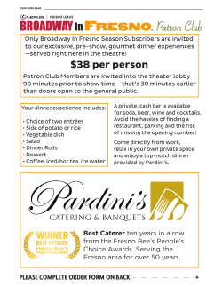 Fresno Patron Club Order Form