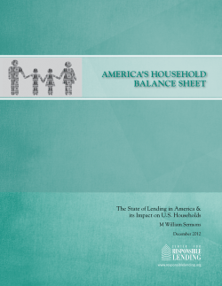 AmericA`s HouseHold BAlAnce sHeet