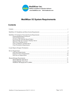 MediMizer X3 System Requirements