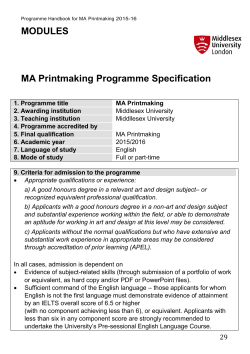 Printmaking MA - Middlesex University