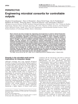 Engineering microbial consortia for controllable outputs