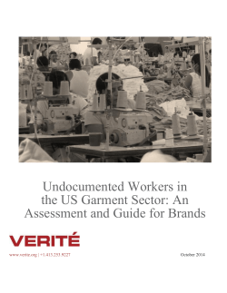 Undocumented Workers in the US Garment Sector: An
