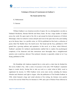 Technique of Stream of Consciousness in Faulkner`s