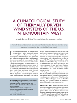 a climatological study of thermally driven wind systems of