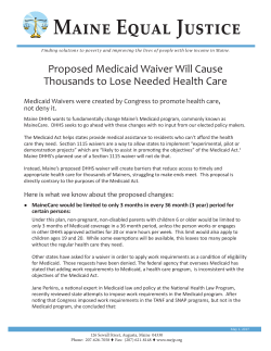 Medicaid Waiver - Section 1115 %283%29