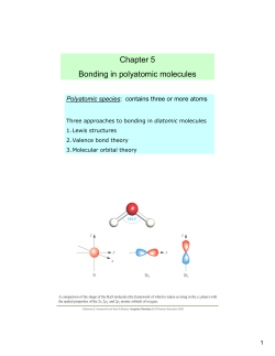 Chapter 5 Bonding in polyatomic molecules