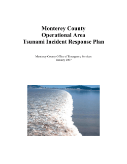 Monterey County Operational Area Tsunami Incident