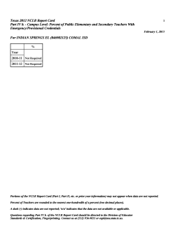 Texas 2012 NCLB Report Card Part IV b. - Campus