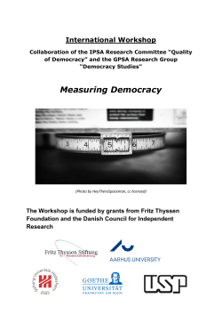 Measuring Democracy - Goethe University Frankfurt