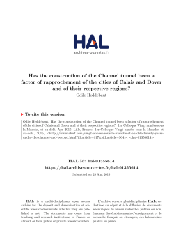 Has the construction of the Channel tunnel been a factor - Hal-SHS