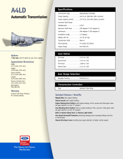A4LD Trans Spec Sheet