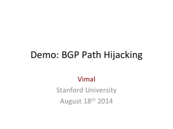 Demo: BGP Path Hijacking