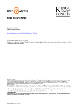 A New Reality of Harlem - Author Accepted Manuscript