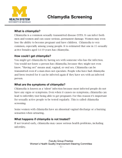 Chlamydia Screening - University of Michigan