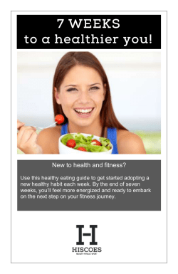 7 WEEKS to a healthier you!