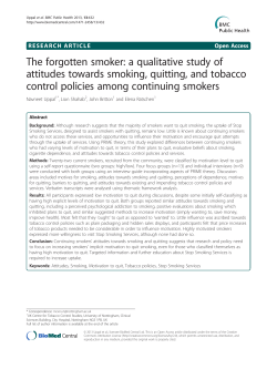 The forgotten smoker: a qualitative study of attitudes towards