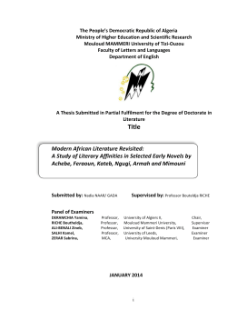 Title Modern African Literature Revisited